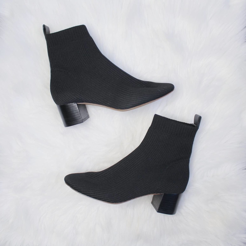 Everlane Black Knit Ankle Booties